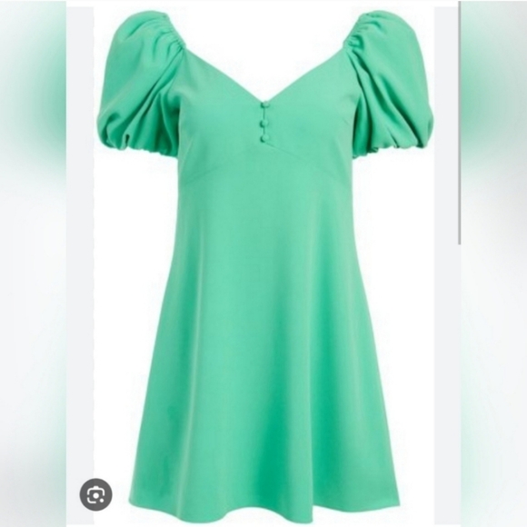 alice + olivia Dana Puff Sleeve Mini Dress Size 4 NWT - Picture 2 of 9